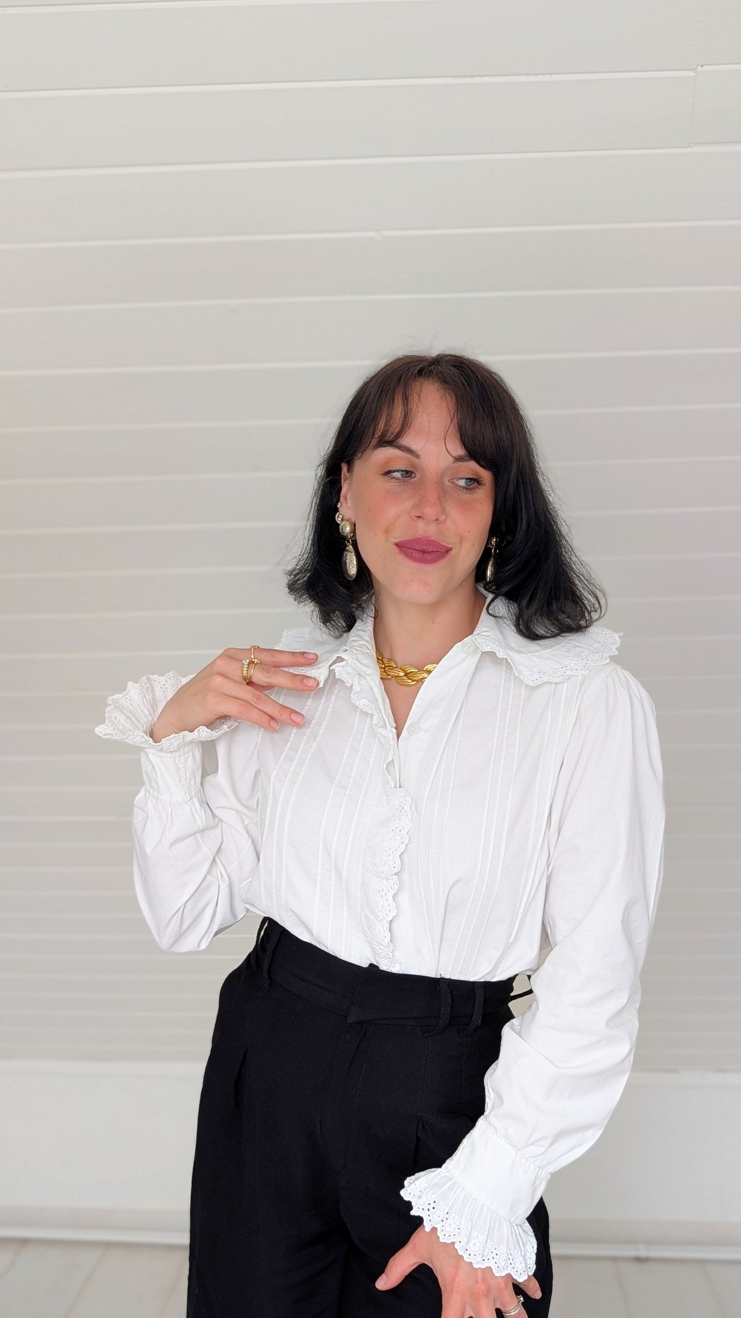 Blouse ancienne coton début 1900 T38