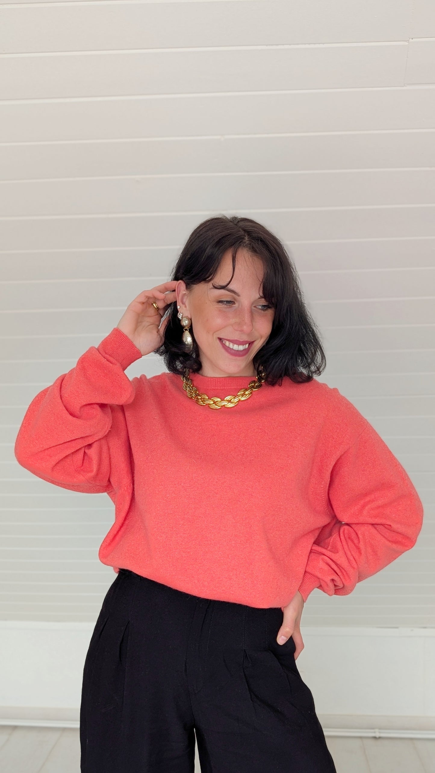 Pull laine douce corail T40-42