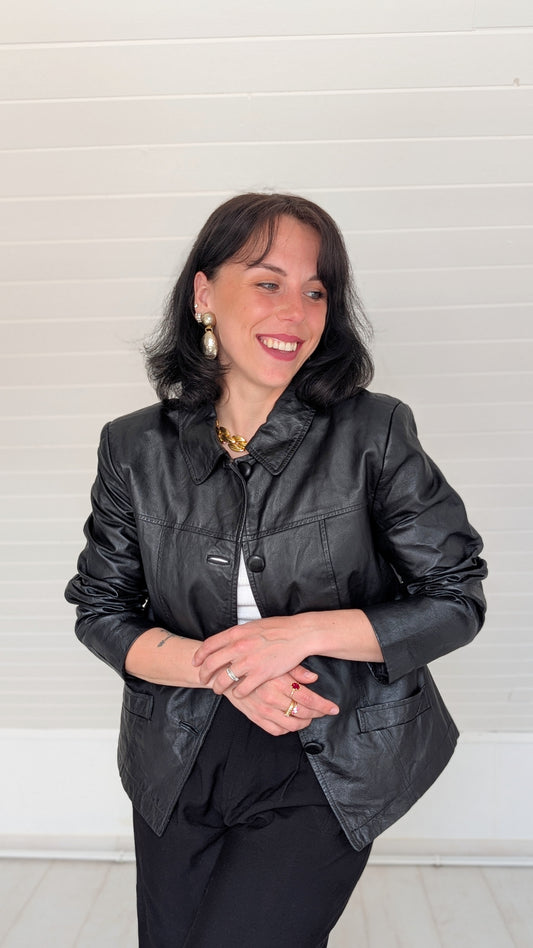 Veste cuir 1980 T38