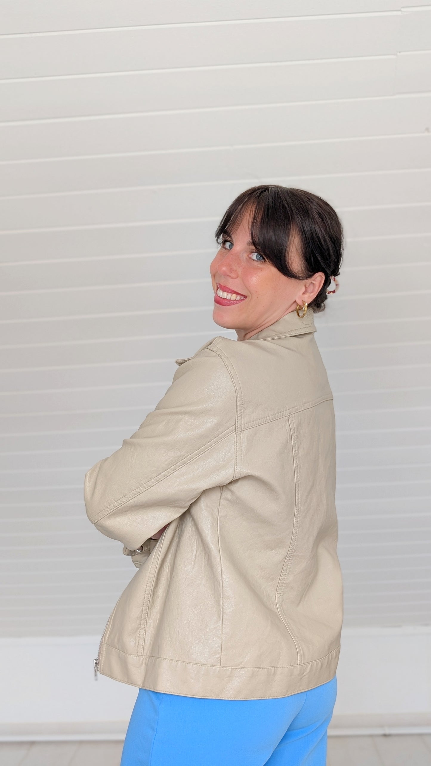 Veste en cuir 90s T40