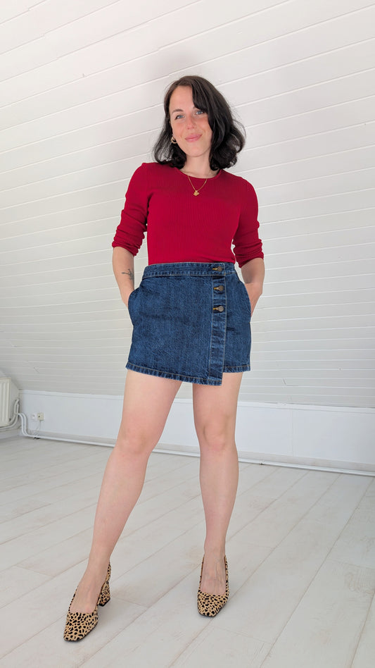 Jupe short en jeans T36