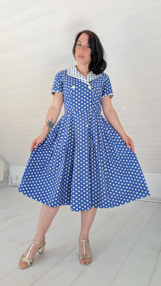 Robe 1950 véritable coton T36-38