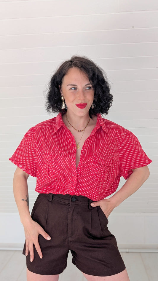 Chemise pois coton T42-44