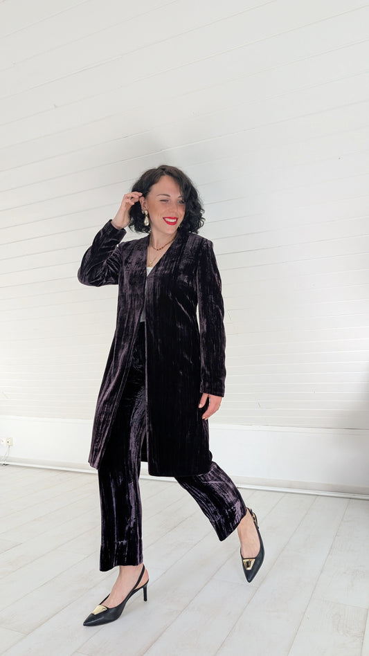 Ensemble viscose et soie 90s T34