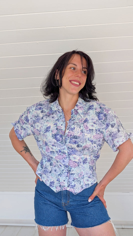 Blouse coton 80s T40