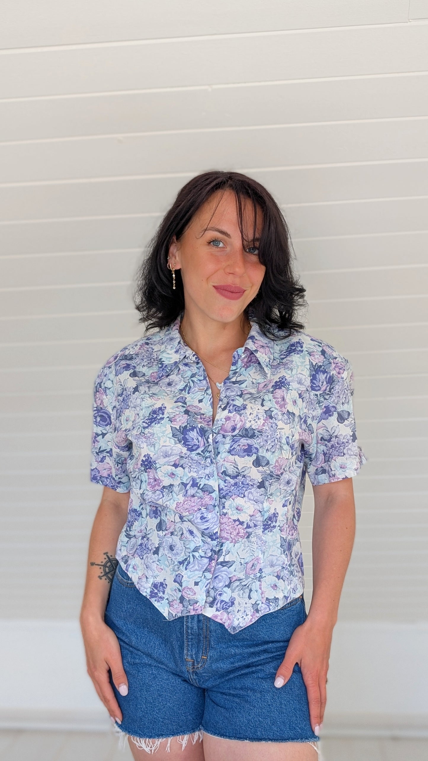 Blouse coton 80s T40