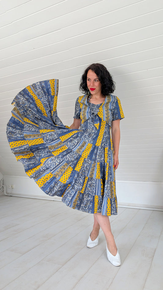 Ensemble provençal coton T38 80s