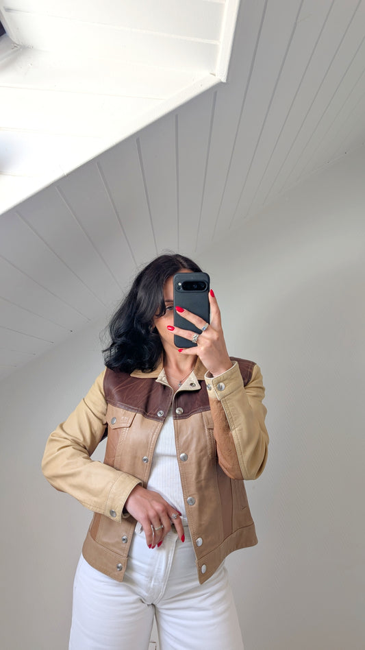 Veste cuir agneau T36