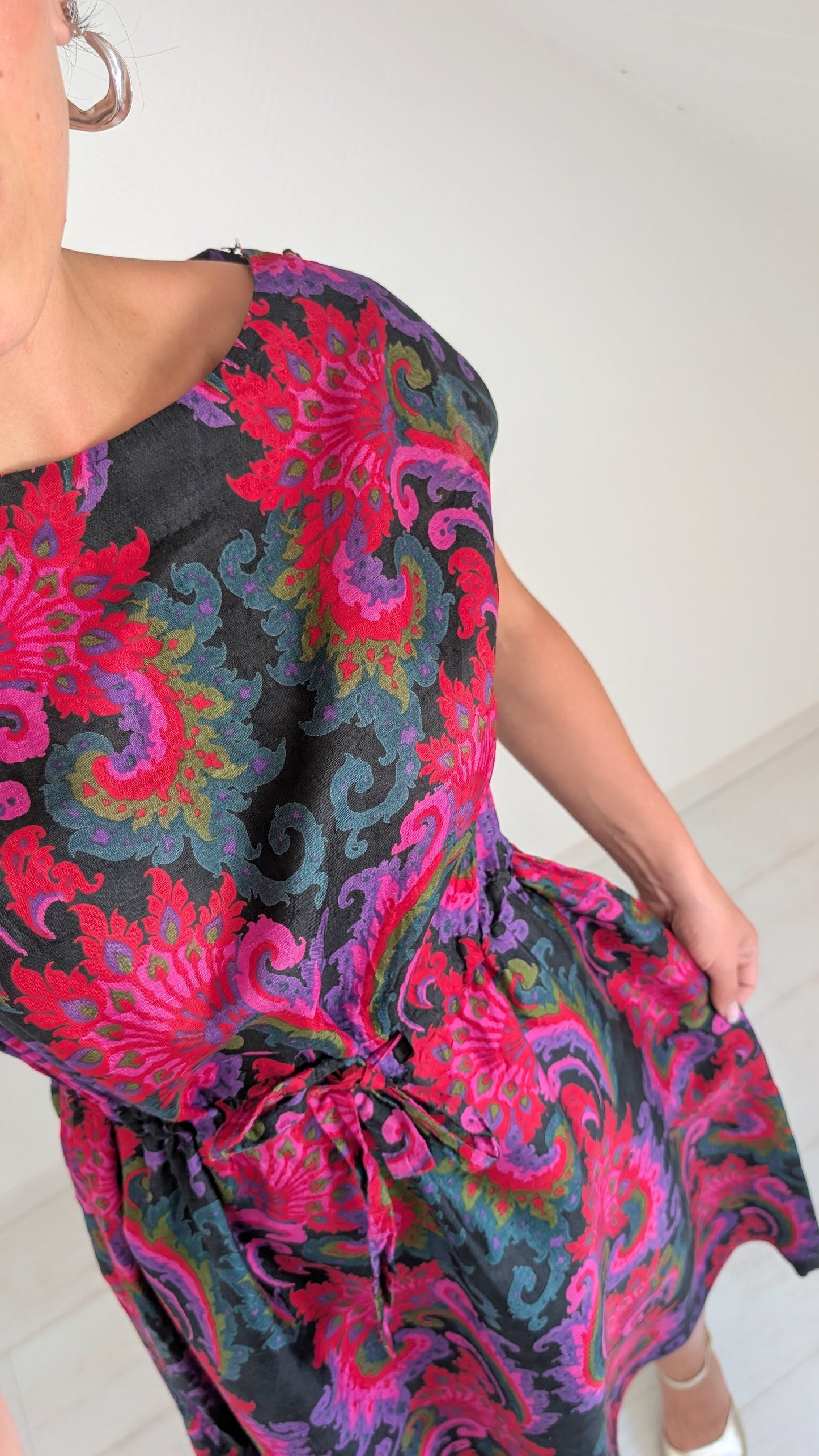 Robe 70s soie sauvage T40-42