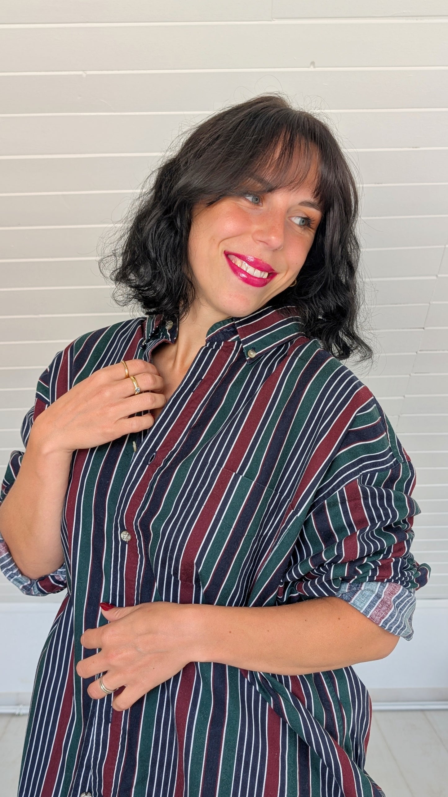 Chemise coton oversize 80s jusqu'à un 44