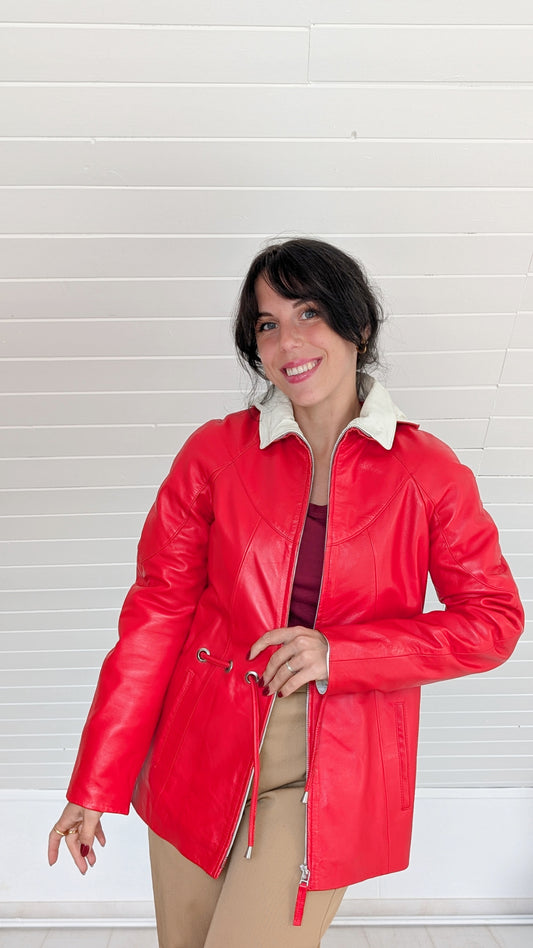 Veste en cuir 90s T36