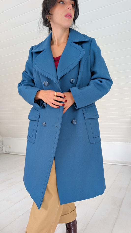 Manteau laine 60s rare T38