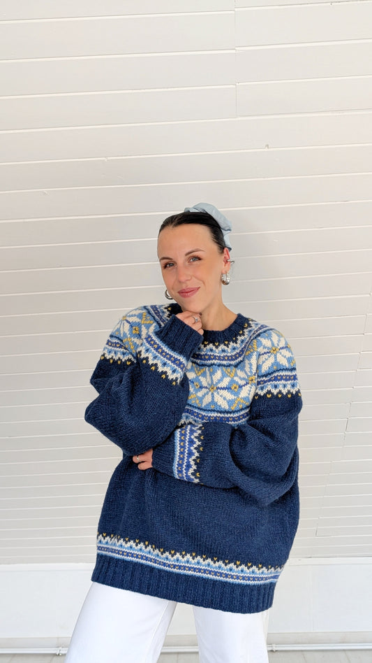 Pull islandais pure laine jusqu'à un 44