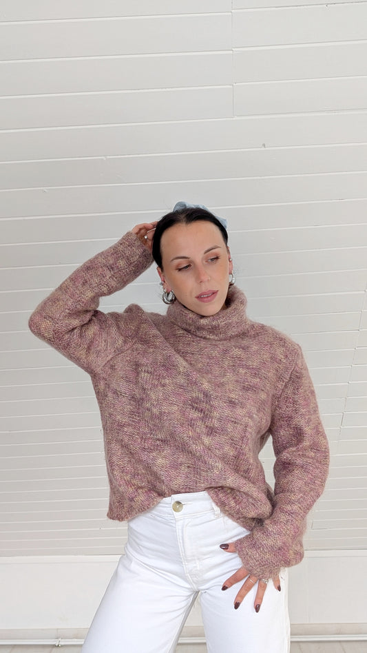 Pull laine et mohair T38-40