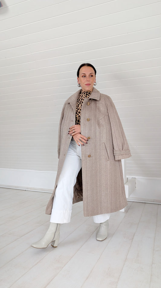 Manteau pure laine lama 80s T38-40