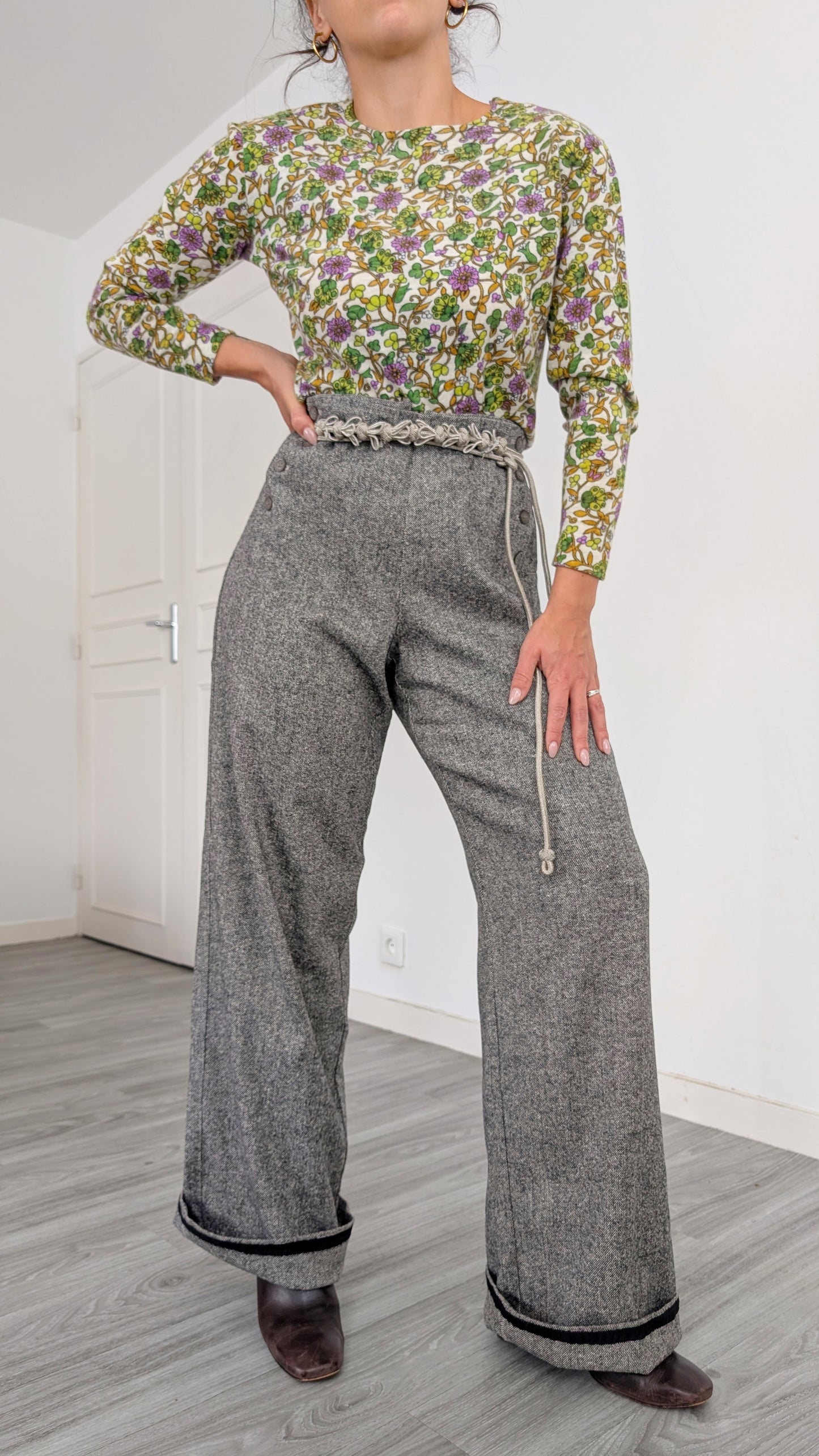 Pantalon laine palazzo T42