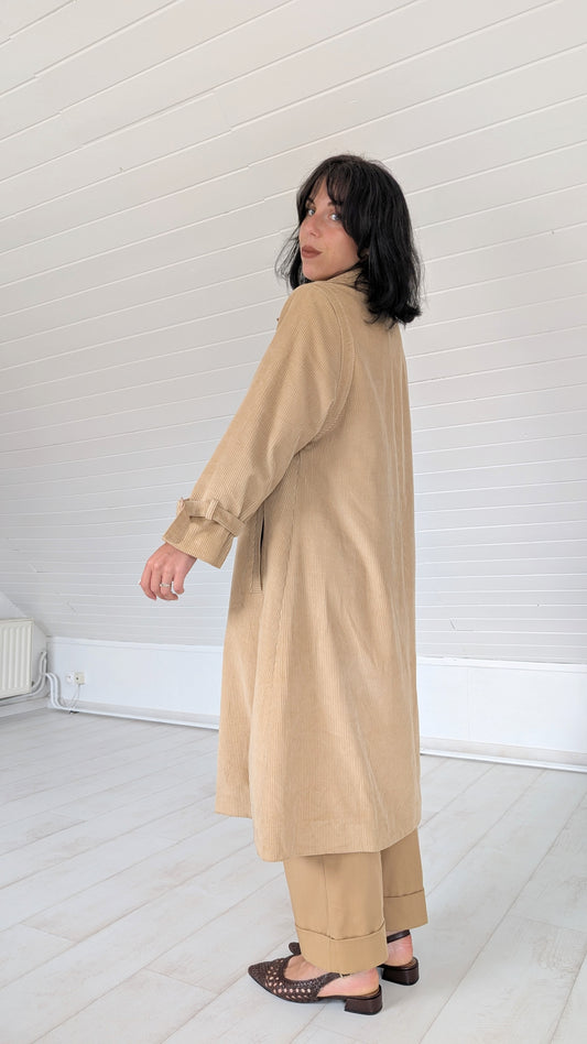 Trench velours de coton 70s T36-38