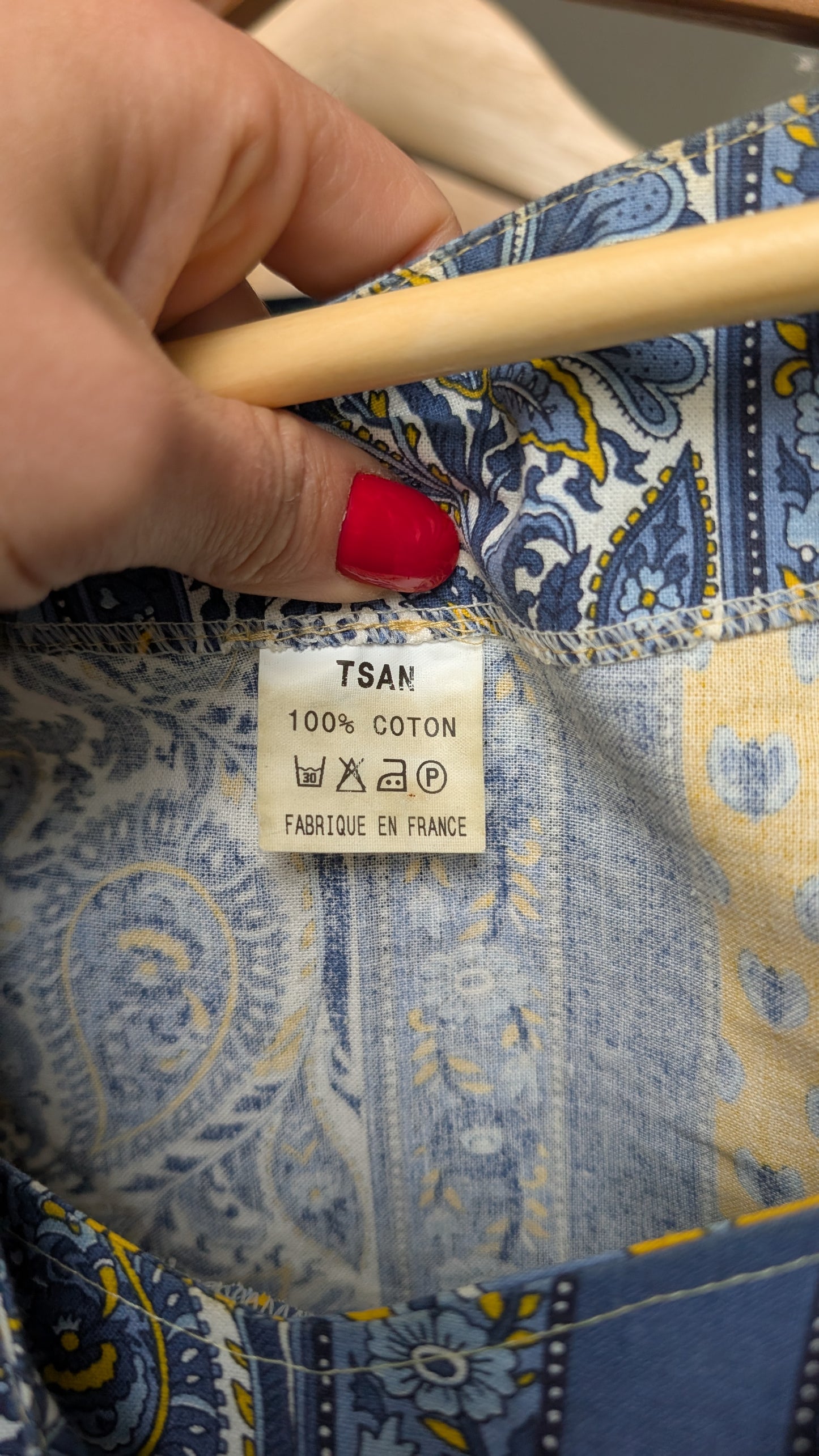 Ensemble provençal coton T38 80s