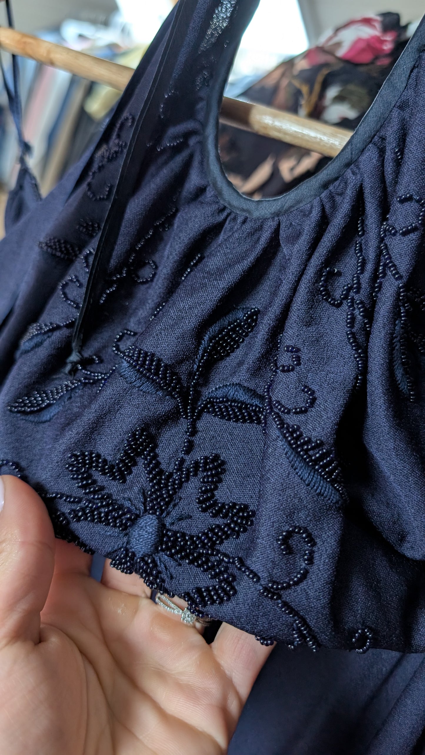 Robe en soie années 1970 T36