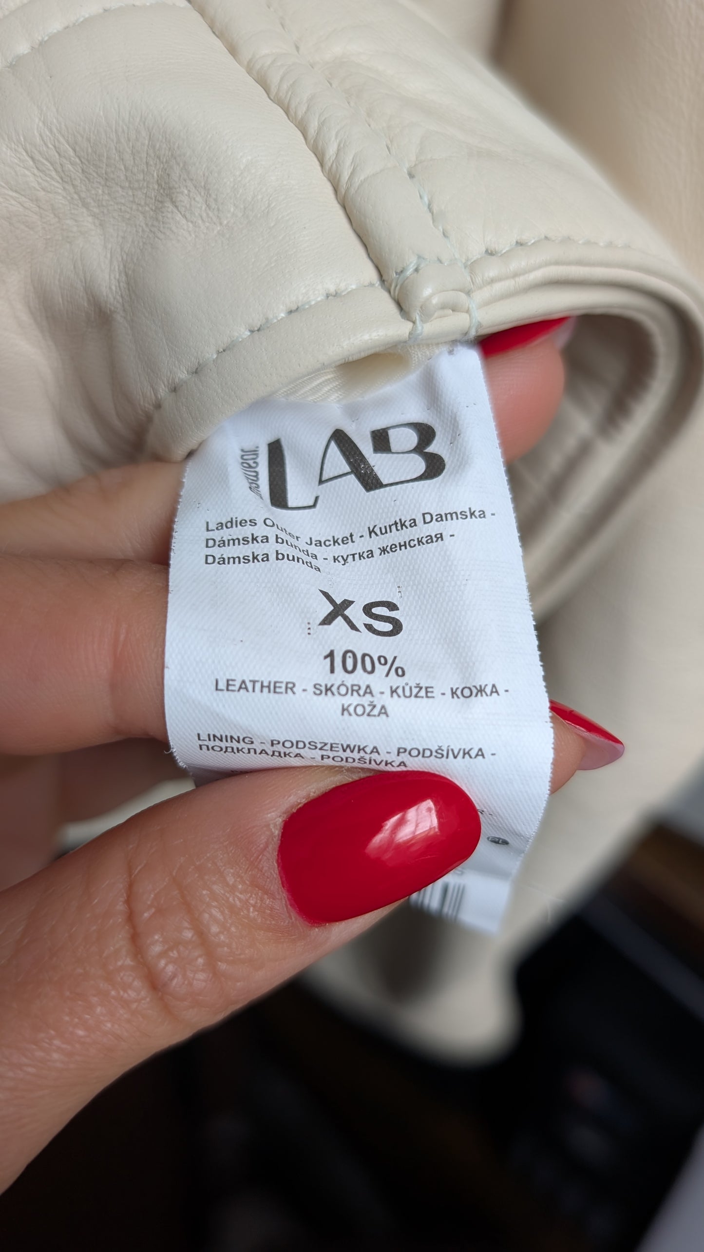 Veste perfecto cuir véritable T38