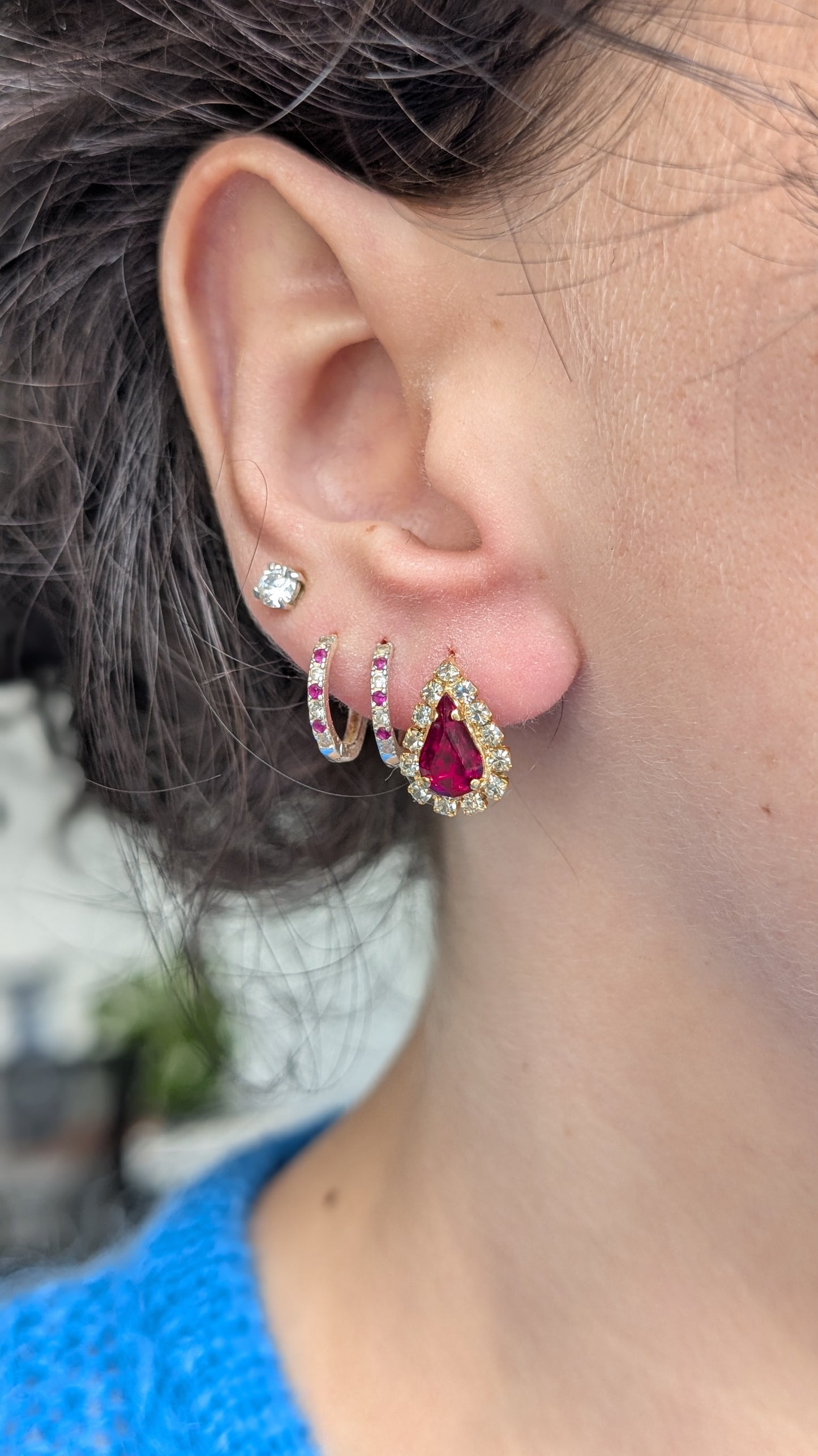 Boucles d'oreilles plaquées or neuves