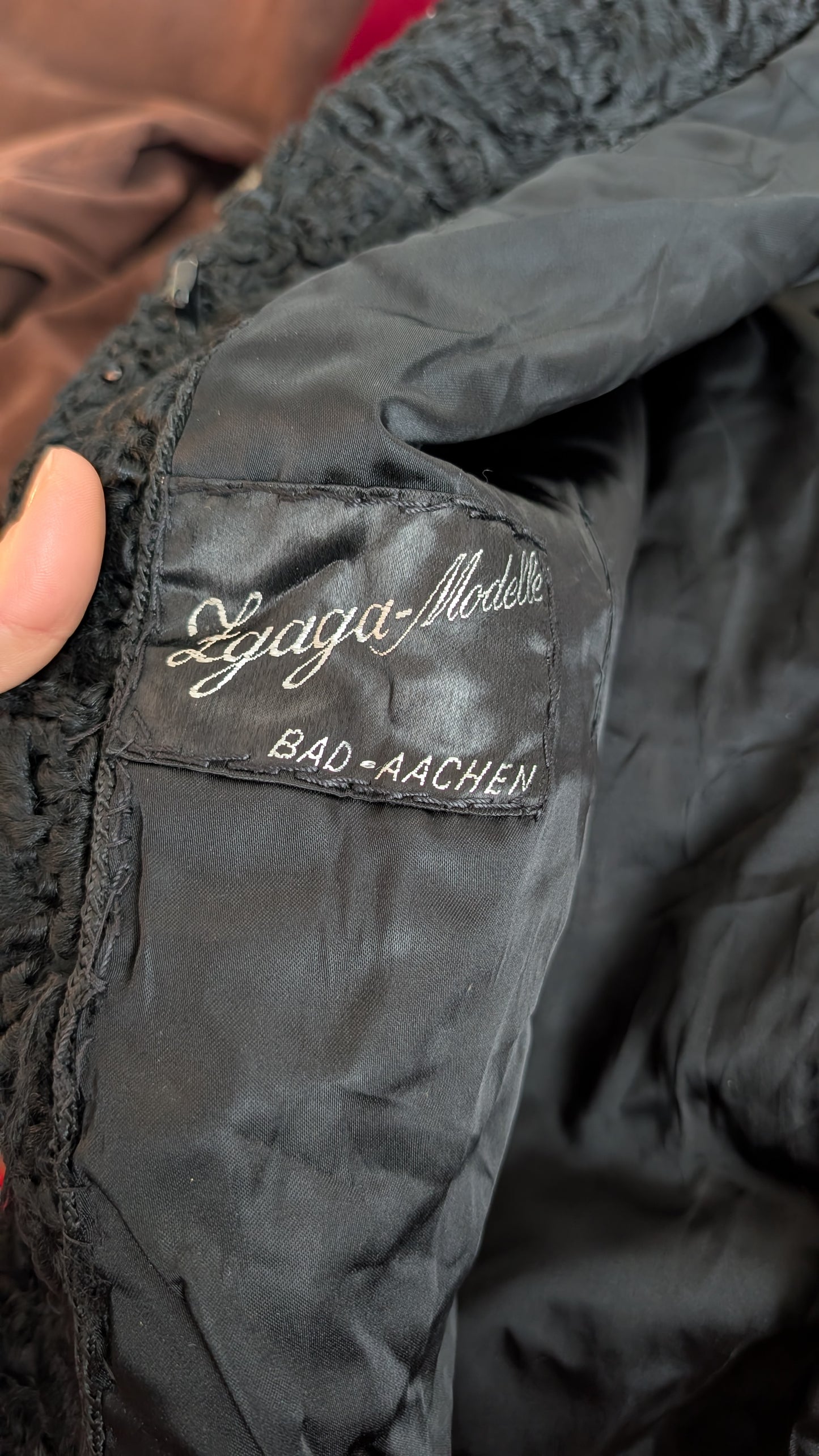 Veste 60s mouton astrakan T36