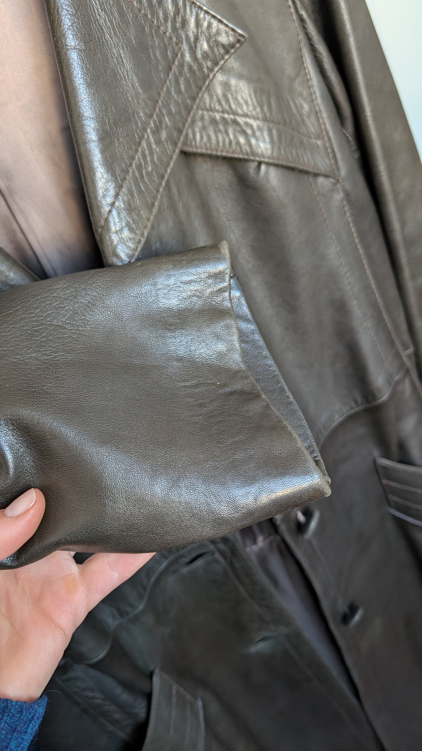 Trench cuir 70s T38
