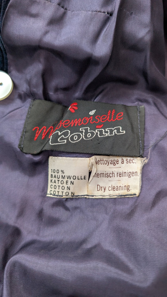 Trench velours de coton 70s T36-38