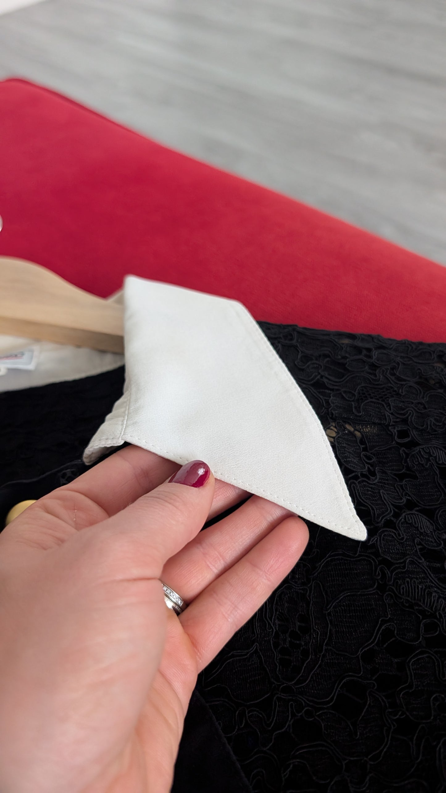 Blouse festive dentelle 80s T38-40