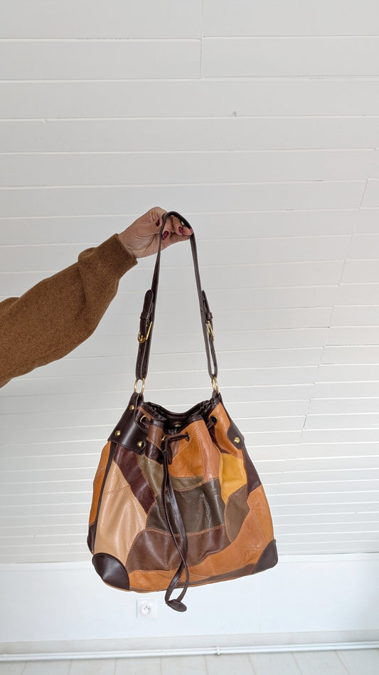 Sac seau cuir agneau