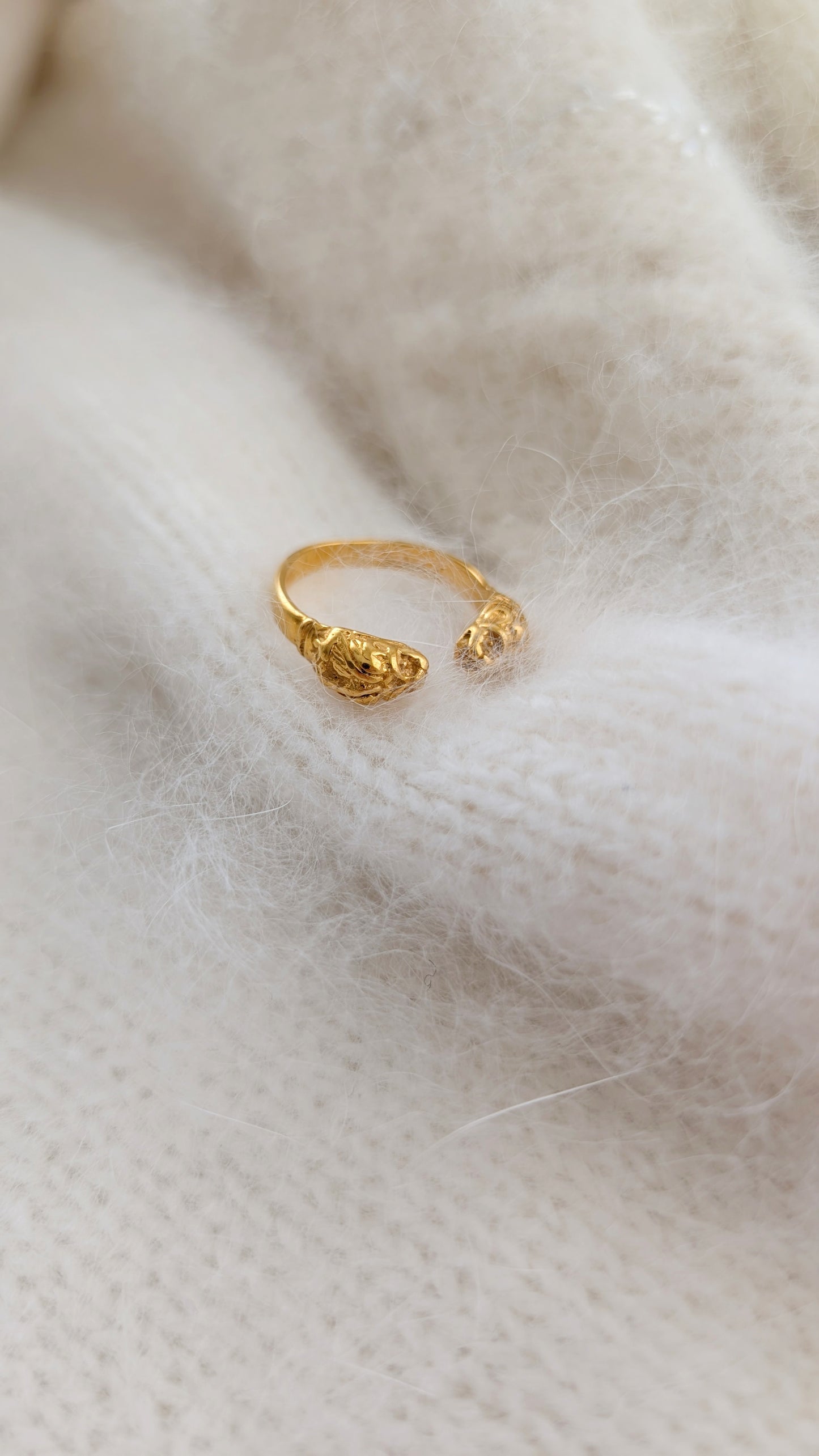 Bague plaquée or poinçonnée réglable