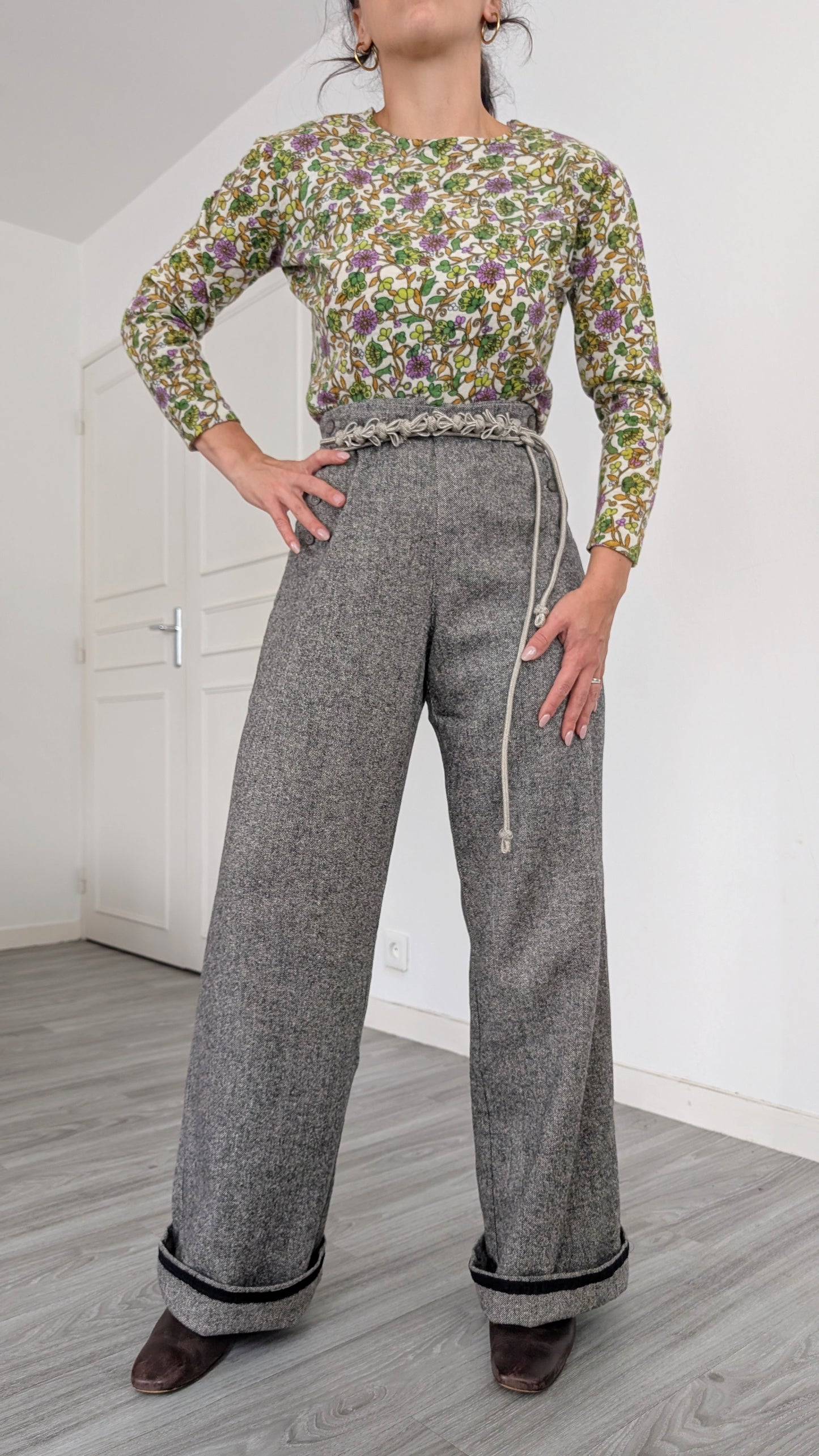Pantalon laine palazzo T42