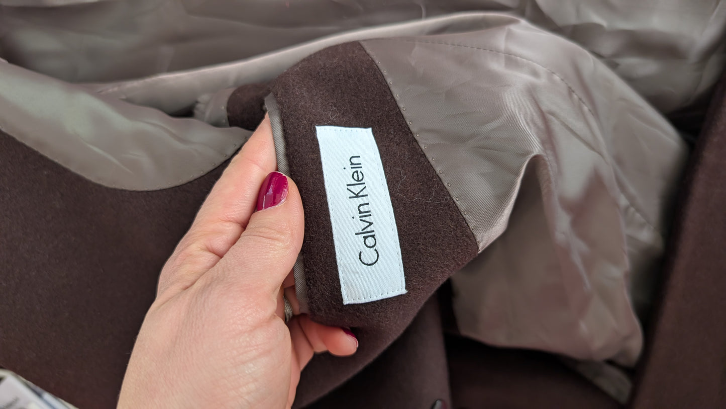 Manteau masculin laine et cachemire Calvin Klein T42-44