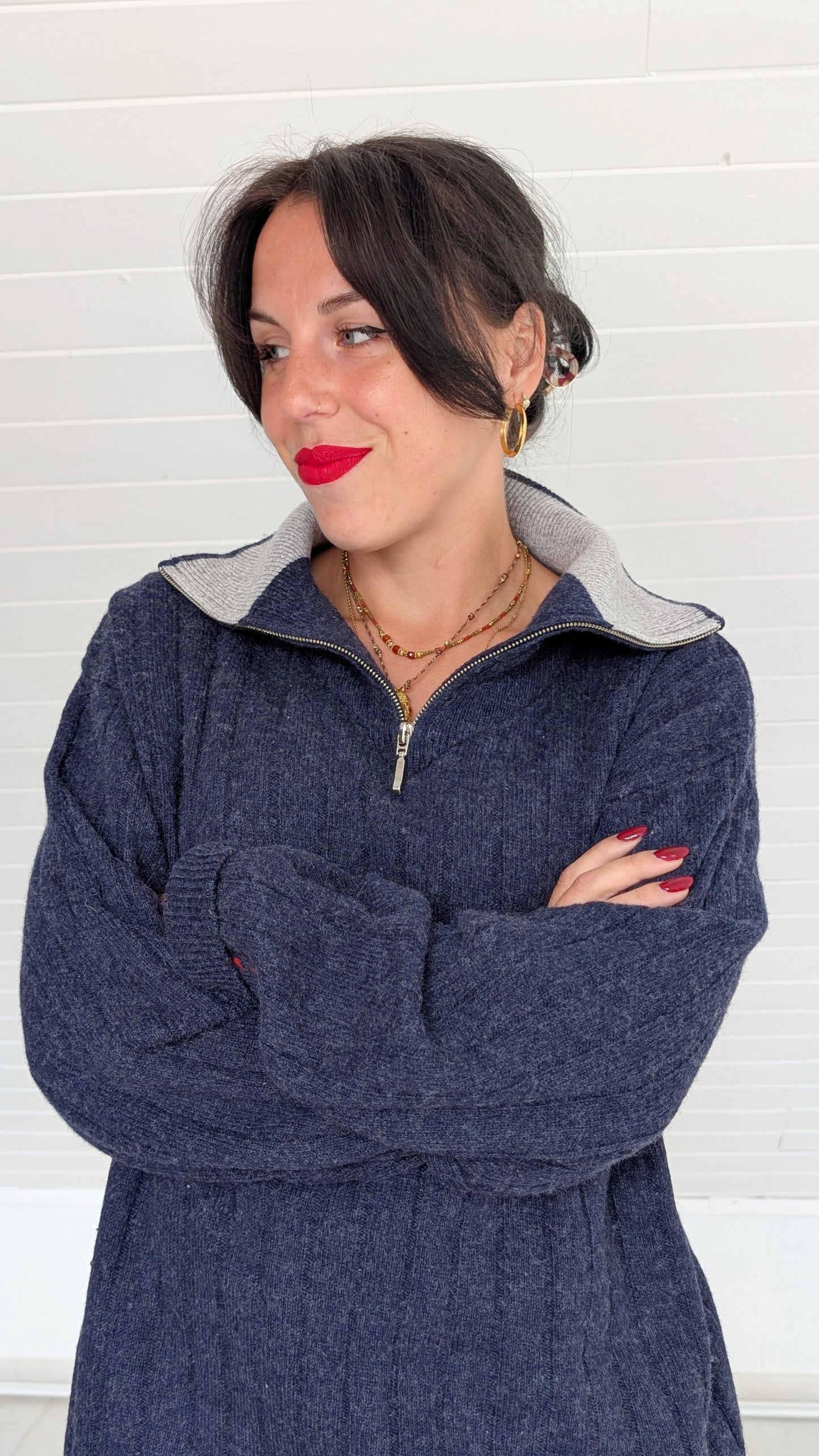 Pull camionneur laine et cachemire T40-42