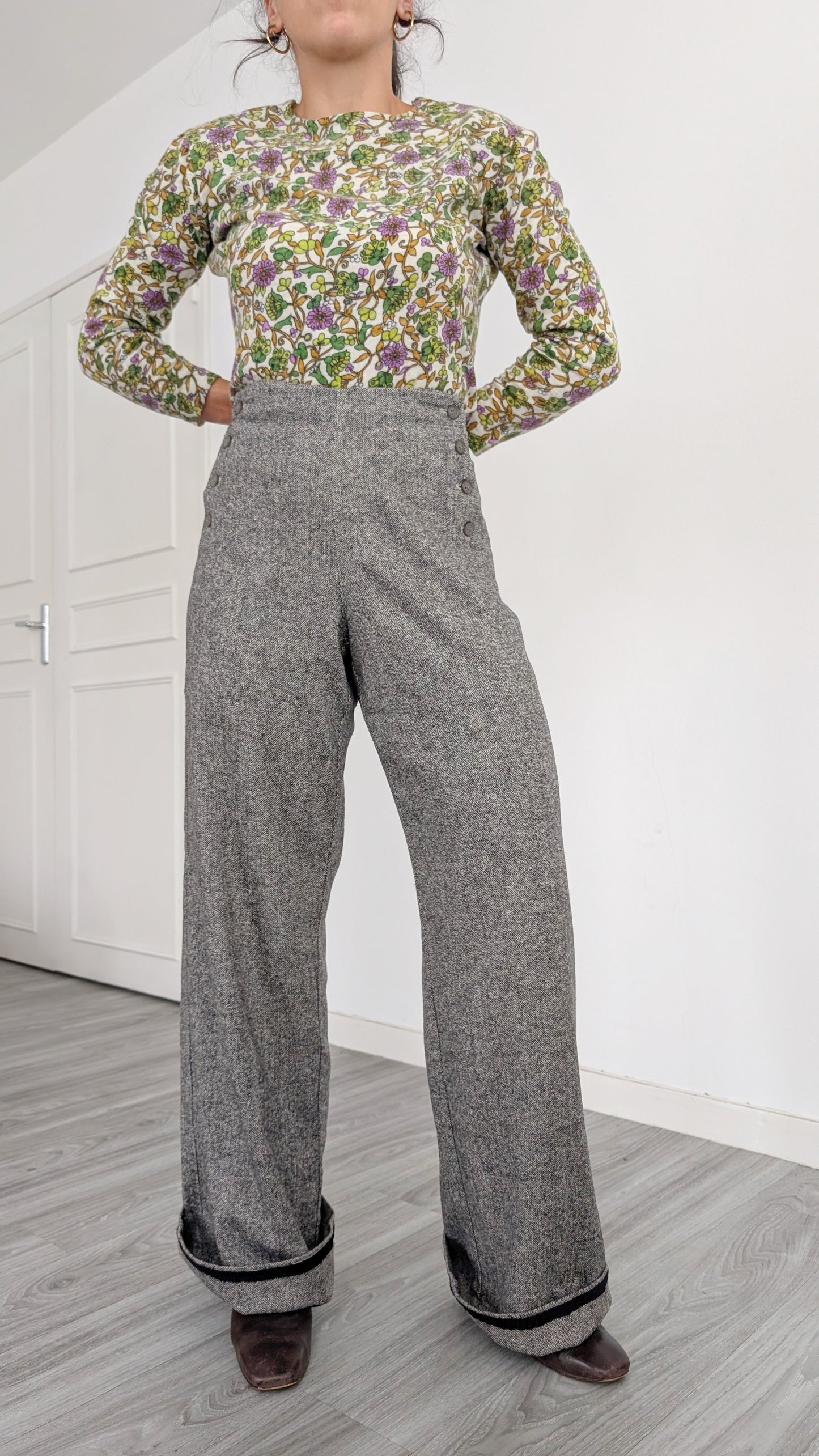 Pantalon laine palazzo T42
