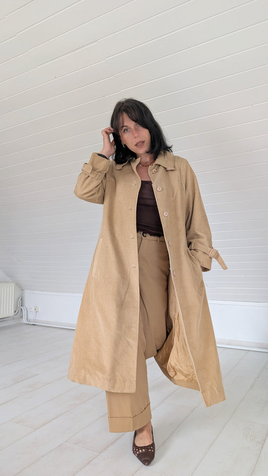 Trench velours de coton 70s T36-38