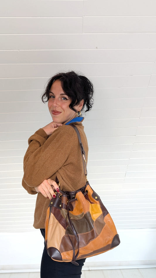Sac seau cuir agneau