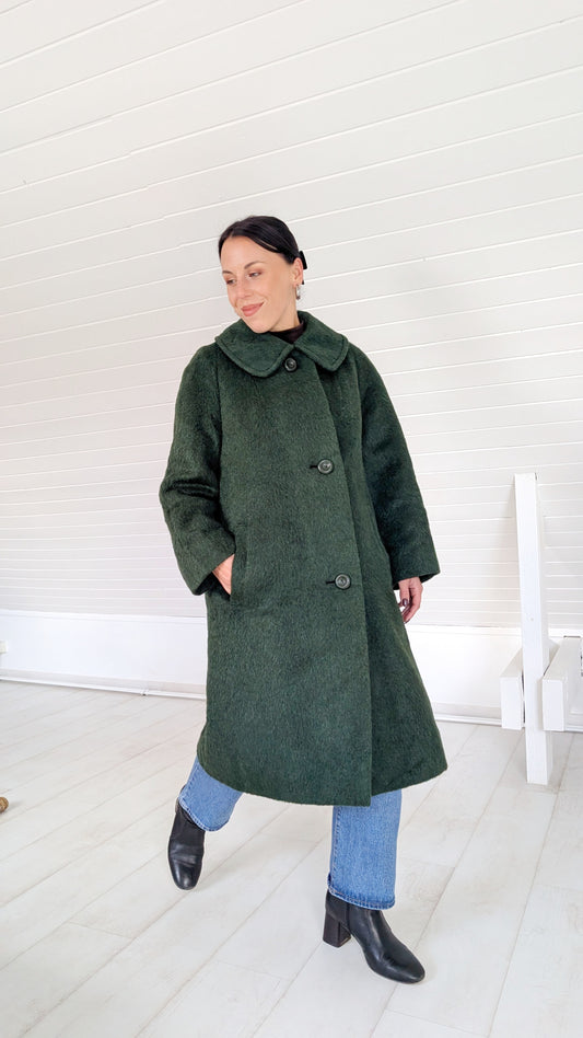 Manteau laine mohair 1960 T38-40