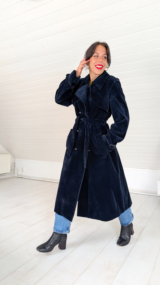 Trench velours de coton 70s T36-38