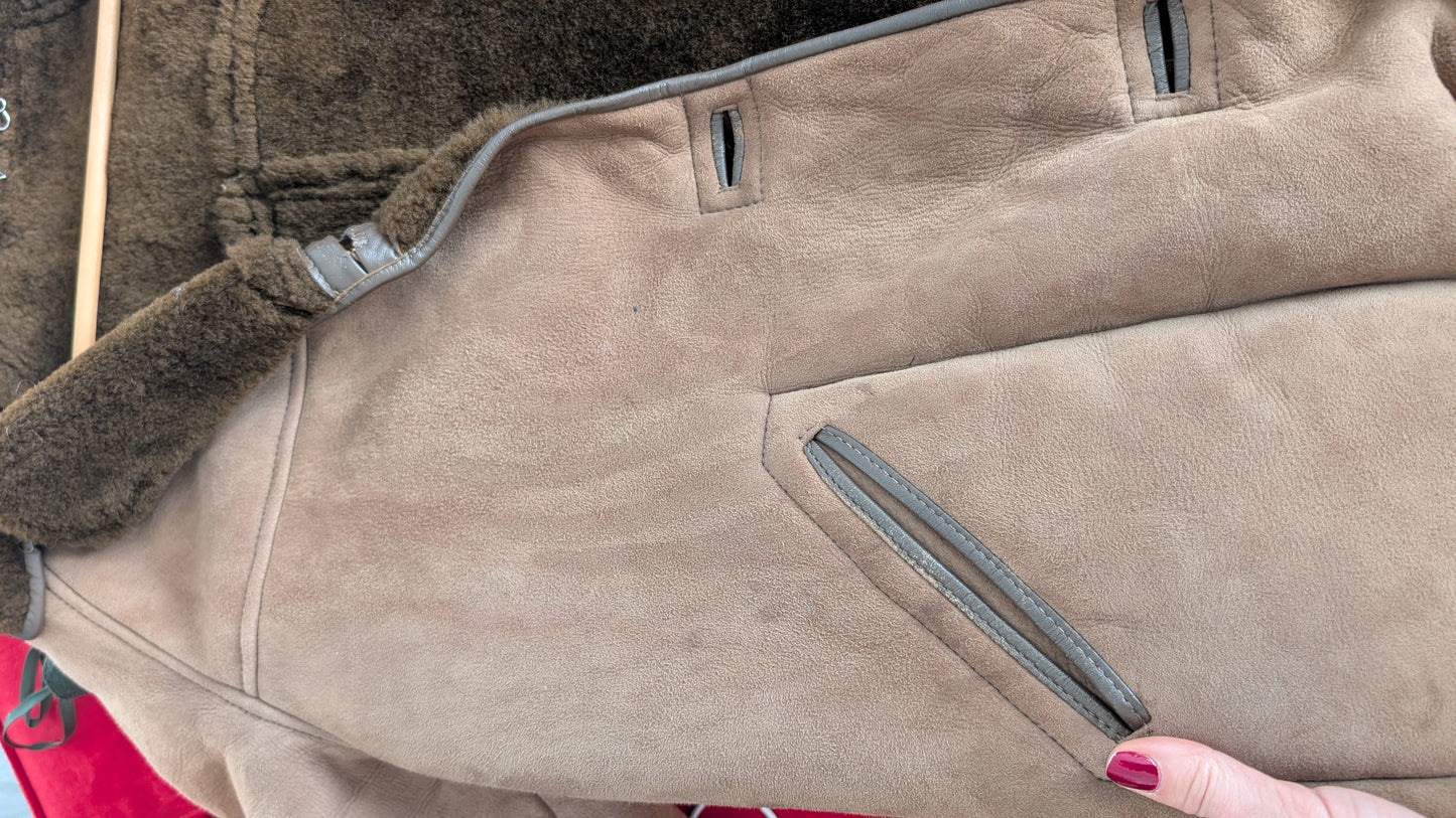 Manteau peau lainée 70s T38