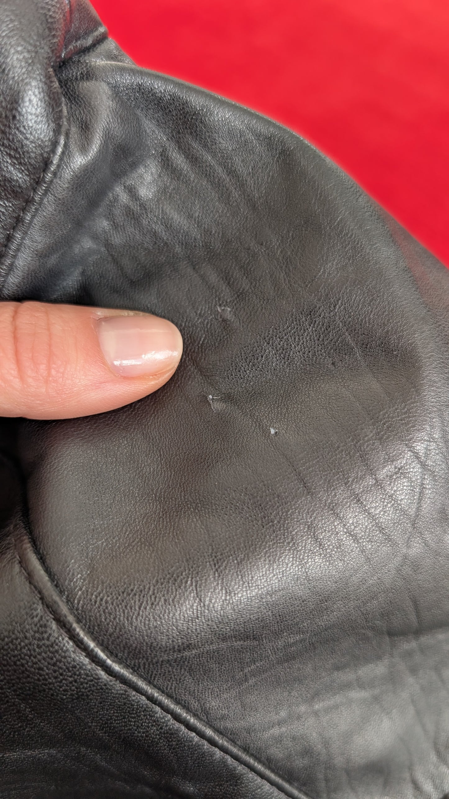 Jupe midi cuir agneau T34