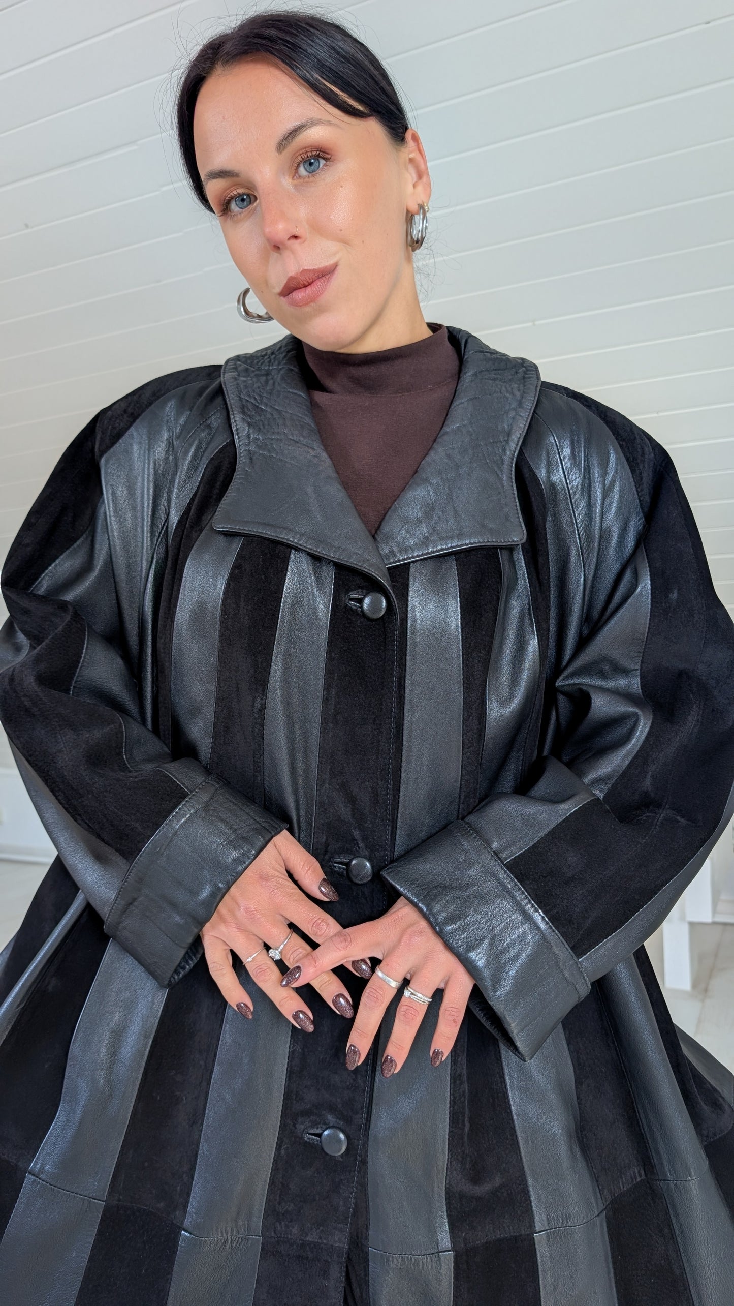 Manteau en cuir long 1980 T42