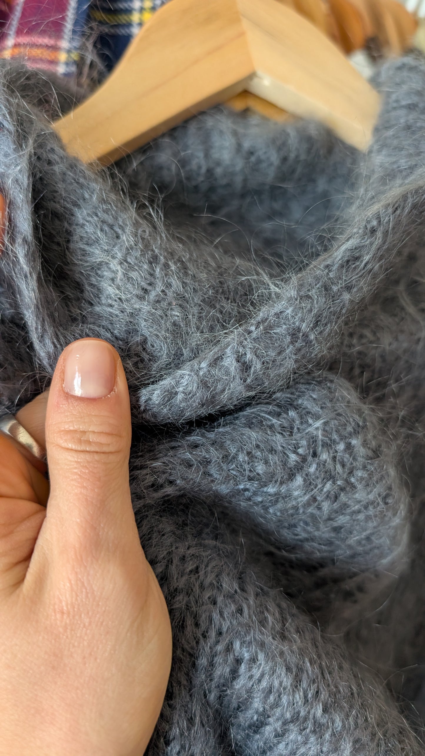 Pull mohair tricoté main T40-42