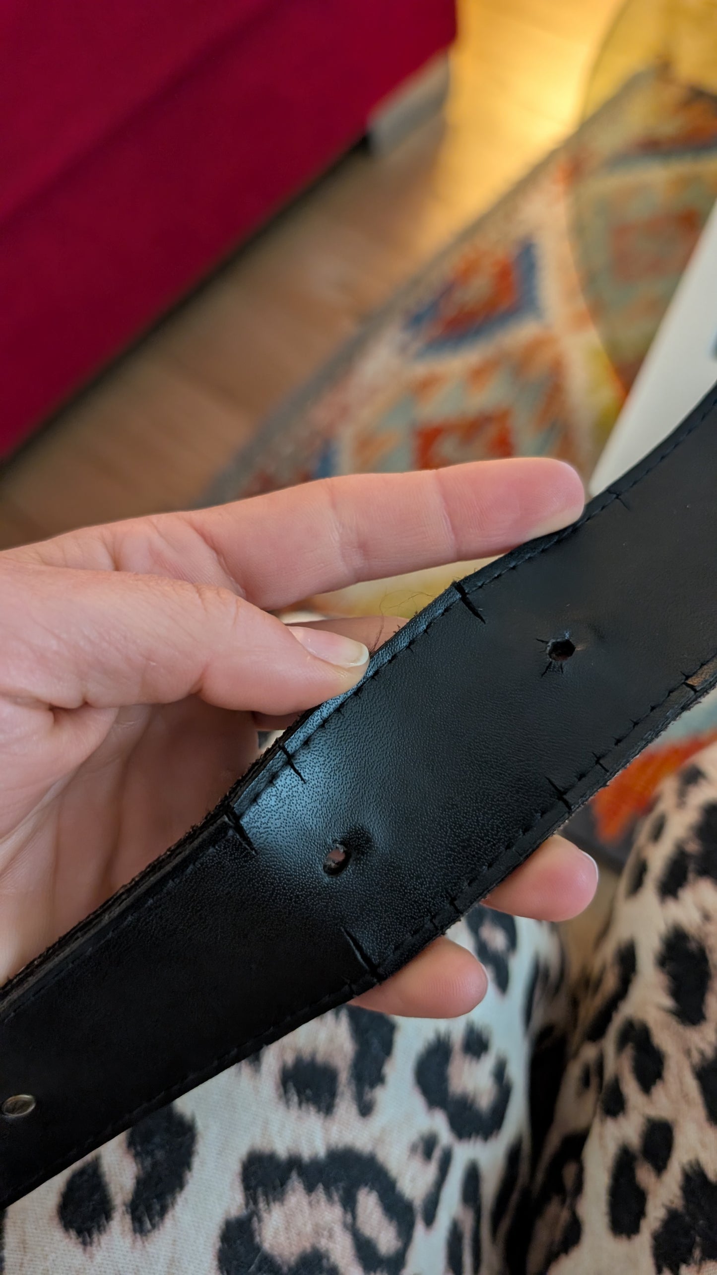 Ceinture cuir 80s du 34 au 38