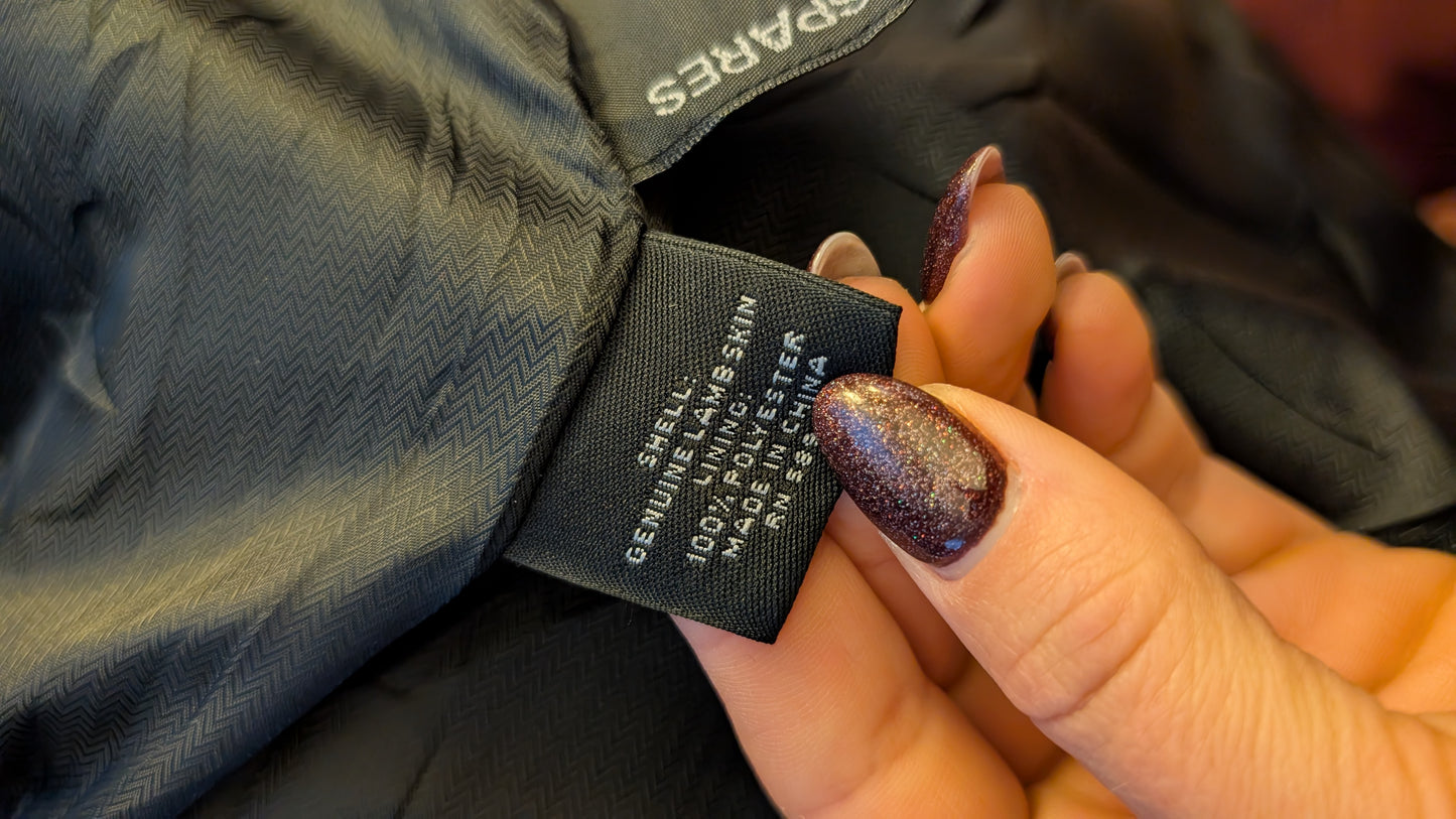Veste bombers cuir d'agneau T42