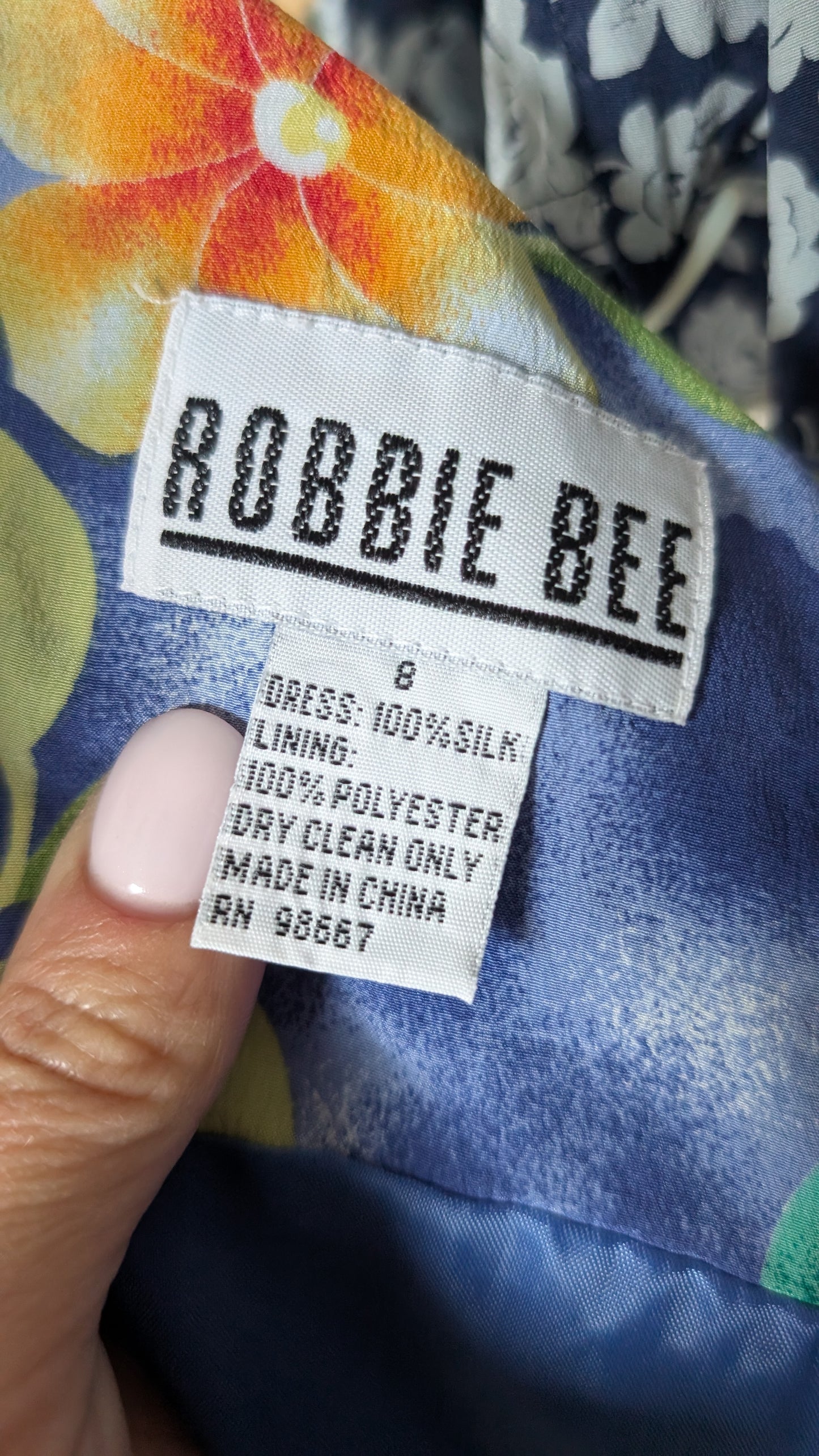 Robe 80/90s pure soie T38-40