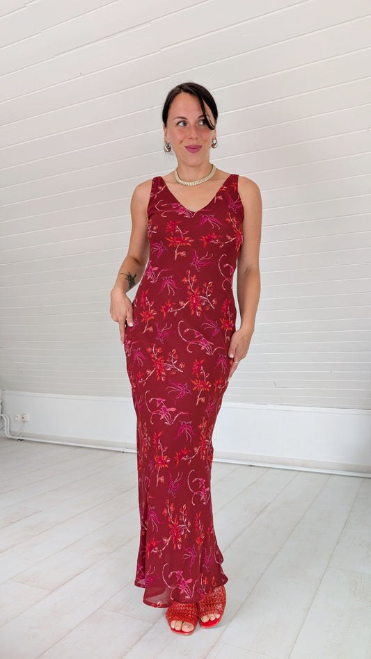 Robe maxi 90s viscose T38