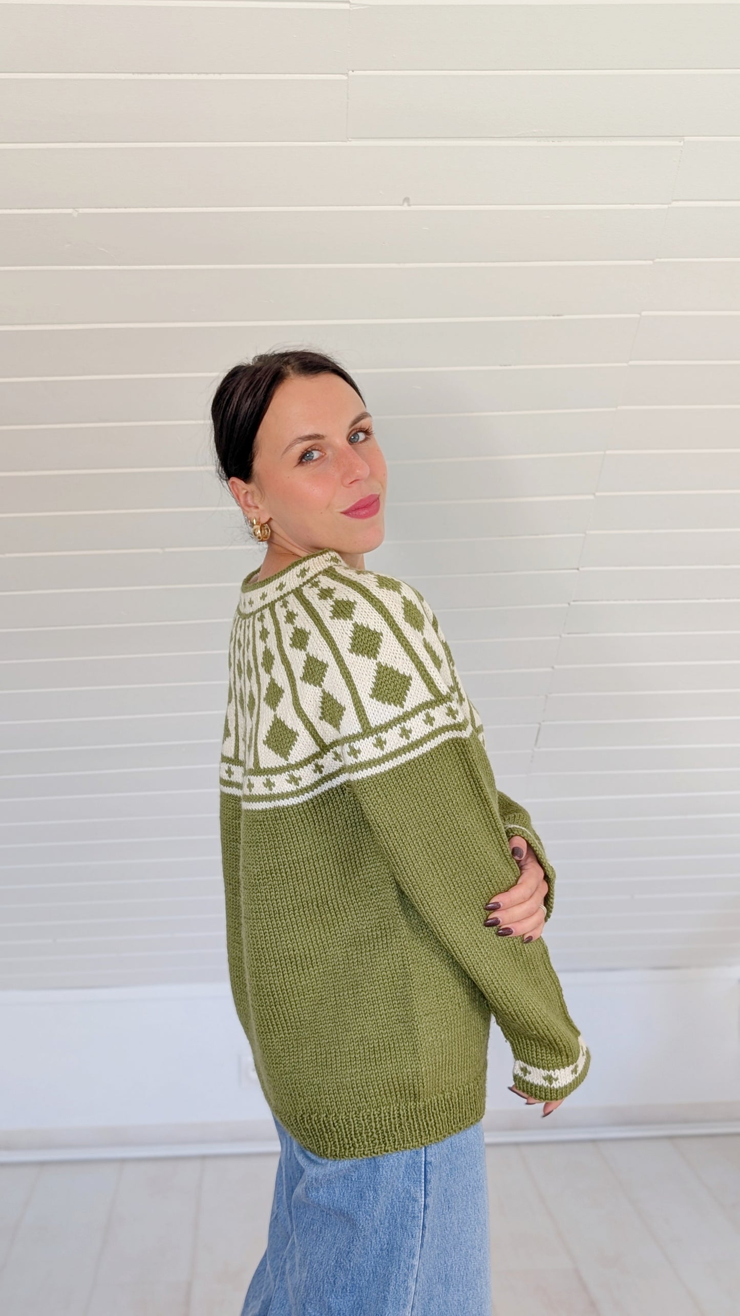 Pull pure laine fabriqué à la main en Norvège T38