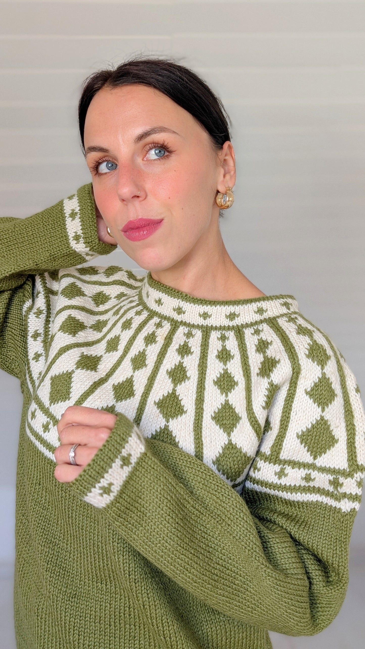 Pull pure laine fabriqué à la main en Norvège T38