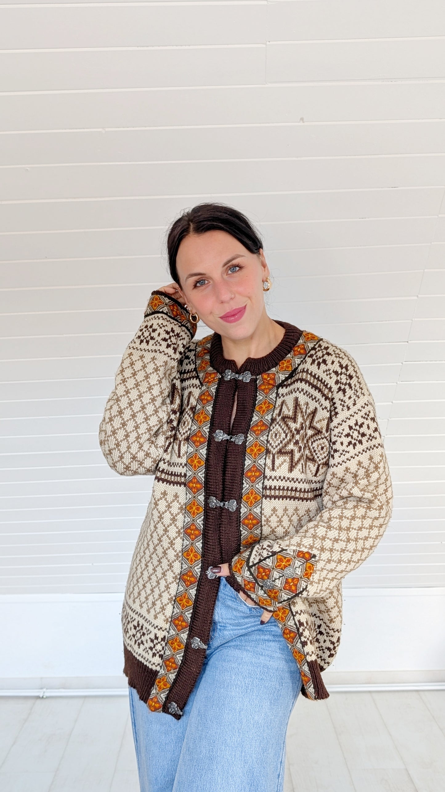 Cardigan norvégien pure laine T40-42